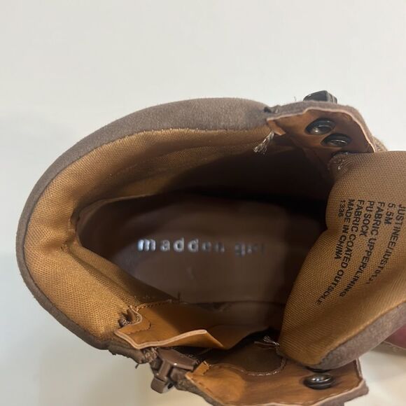 NWT Madden girl Justine lace up boot with full length zipper SZ-5.5 - Picture 11 of 11